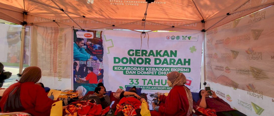 Tiga Jam Himpun 37 Kantong Darah, BKPRMI Sulsel, Dompet Dhuafa dan UTD Dinkes Sulsel Gelorakan Aksi Kemanusiaan