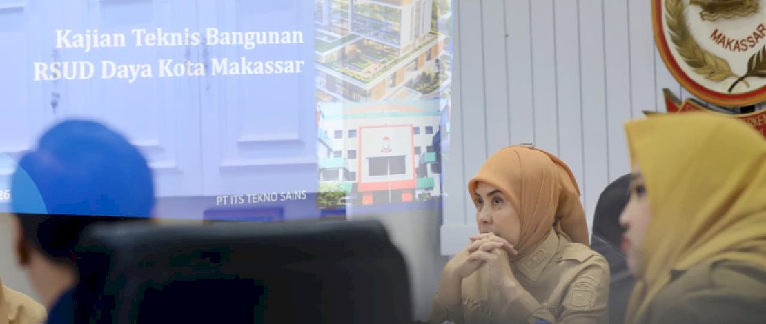 Wakil Wali Kota Makassar, Aliyah Mustika Ilham menerima audiensi sekaligus paparan dari Tim Konsultan Pembangunan RSUD Daya di Ruang Rapat Wakil Wali Kota, Kantor Wali Kota Makassar, Jalan Ahmad Yani, Selasa (14/7/2026).