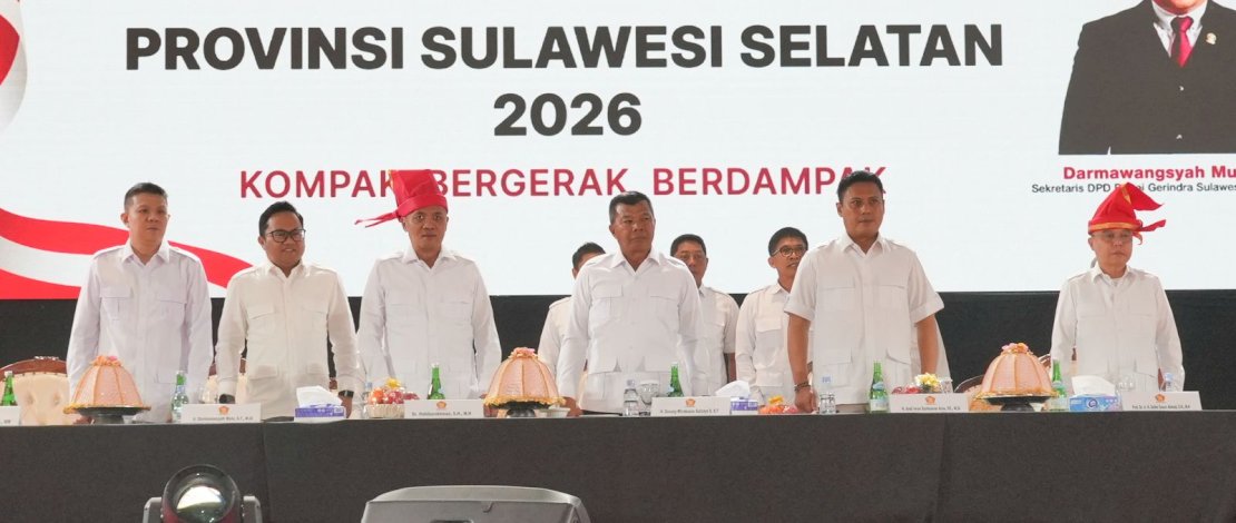 Panaskan Mesin Politik di Rakorda, Darmawangsyah Muin: Satukan Semangat Perjuangan Menangkan Gerindra di Pemilu 2029