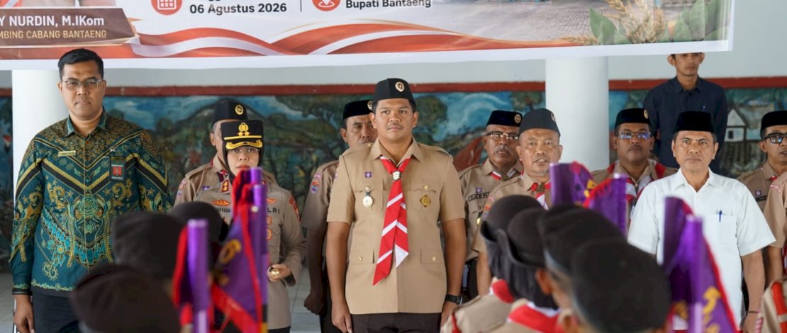 Bupati Bantaeng, M Fathul Fauzy Nurdin yang juga merupakan Ketua Majelis Bimbingan Cabang Gerakan Pramuka Kwartir Cabang Bantaeng resmi melepas Kontingen Kwartir Cabang (Kwarcab) Gerakan Pramuka Bantaeng yang akan mengikuti Jambore Nasional (Jamnas) XII Tahun 2026.