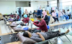 Semarak HUT ke-102, Perumda Air Minum Makassar dan Karang Taruna Gelar Donor Darah