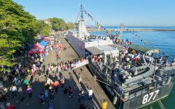 Pangkalan TNI AL di Makassar Jadi Lautan Manusia, NBOD 2026 Suguhkan Atraksi Sukhoi hingga KRI Golok