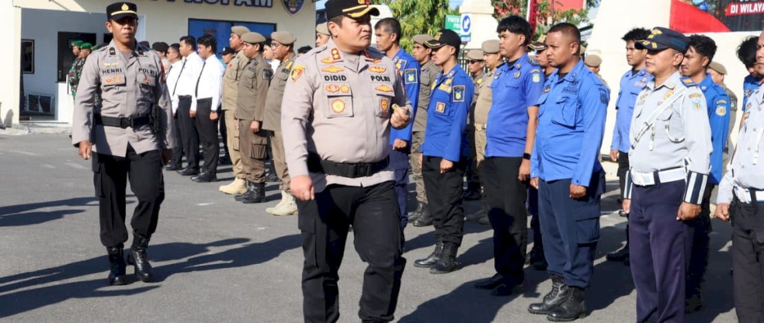 Apel Gelar Pasukan Kesiapan Menghadapi Kebakaran Hutan dan Lahan (Karhutla) Tahun 2026, di Lapangan Apel Mapolres Kepulauan Selayar, Selasa, 11 Agustus 2026.