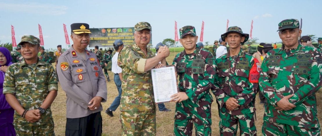 Bupati Pinrang Hadiri Penutupan TMMD ke-129, Sejumlah Infrastruktur Dibangun untuk Dukung Aktivitas Warga  &nbsp;