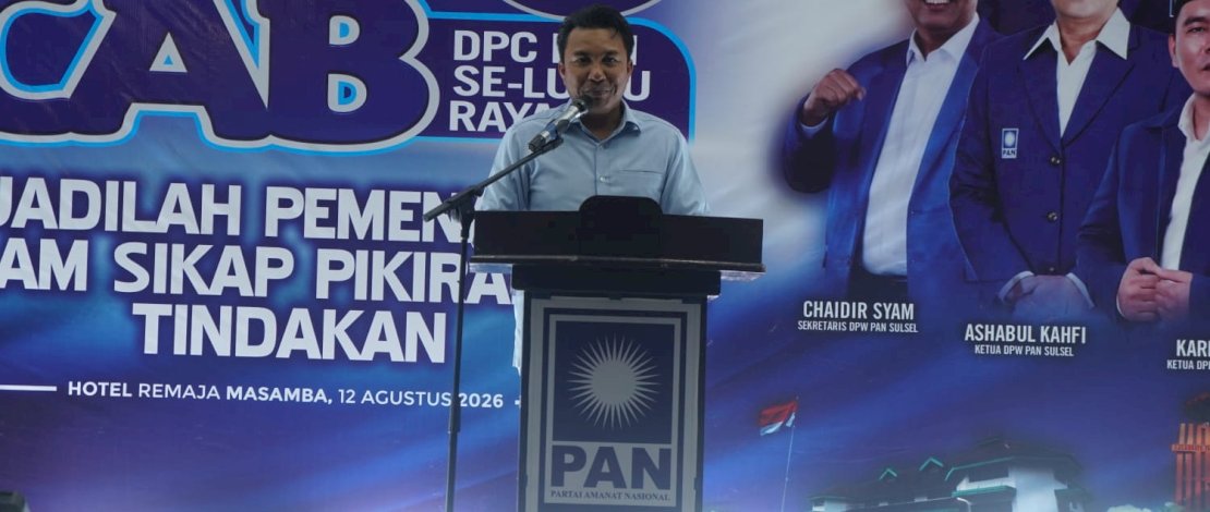Bupati Luwu Utara Hadiri Muscab PAN, Tekankan Politik Tak Boleh Hambat Pembangunan