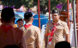 Bupati Bantaeng Pimpin Apel Hari Pramuka ke-65, Teguhkan Komitmen Cetak Generasi Berkarakter