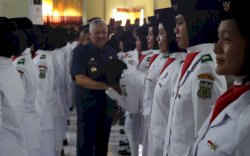 Anggota Paskibraka Kabupaten Pinrang Resmi Dikukuhkan, Bupati Irwan Tekankan Pembentukan Karakter