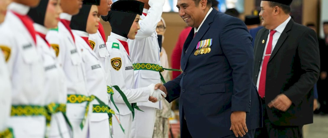 Bupati Maros Kukuhkan Paskibraka 2026, Chaidir Syam: Kalian Putra-Putri Terbaik Daerah