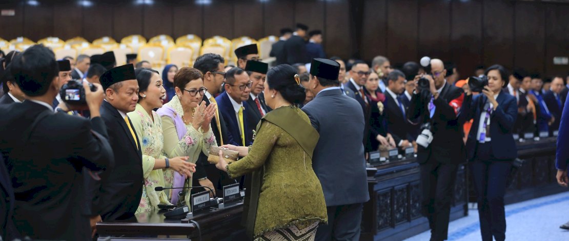 Rapat Paripurna Pembukaan Masa Persidangan I DPR RI Tahun Sidang 2026-2027 di Gedung Nusantara, Kompleks Parlemen, Jakarta, Jumat, 14 Agustus 2026.
