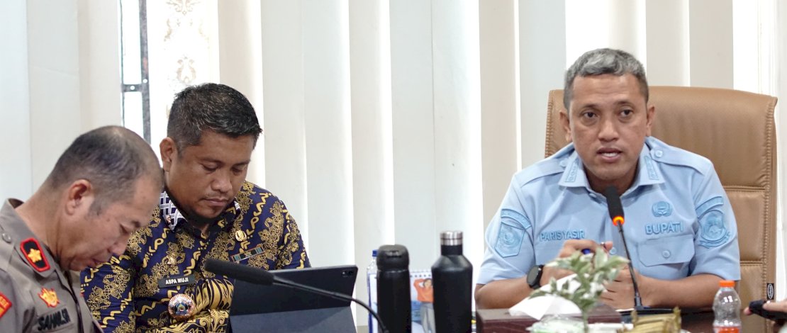 Rapat Forum Koordinasi Pimpinan Daerah (Forkopimda) yang dipimpin langsung oleh Bupati Jeneponto, Paris Yasir, Kamis, 20 Agustus 2026.