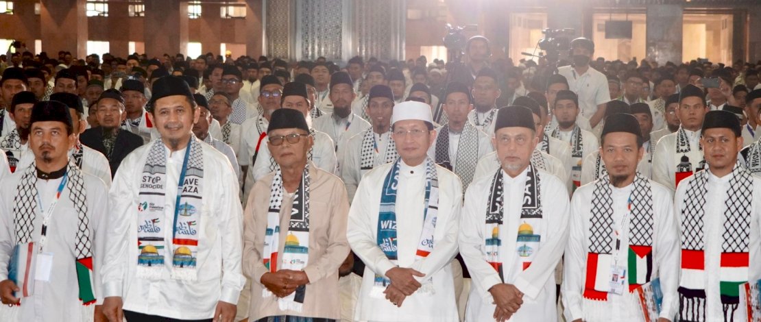 Menag Nasaruddin Umar Buka Secara Resmi Muktamar V Wahdah Islamiyah dan Kukuhkan 10.000 Guru Qur&rsquo;an, Ini Pesannya!
