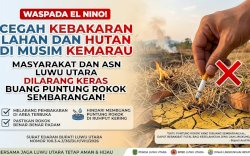 Waspada El Nino! Pemda Luwu Utara Larang Keras Buang Puntung Rokok Sembarangan demi Cegah Kebakaran