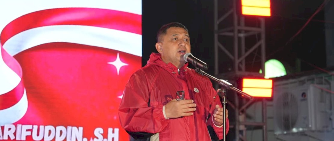 Wali kota Munafri Munafri saat menghadiri kegiatan warga RW 001, Kelurahan Kassi-Kassi, Kecamatan Rappocini, yang digelar sebagai semarak memperingati HUT ke-81 Kemerdekaan RI yang digelar, Selasa (25/8/2026) malam.