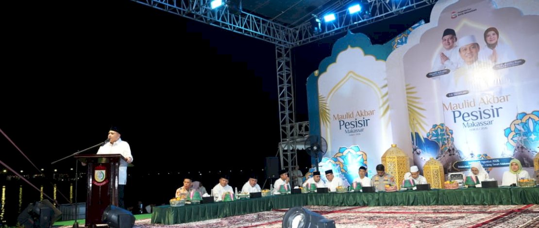 Perahu Nelayan hingga Ribuan Warga Meriahkan Maulid Akbar Pesisir Makassar