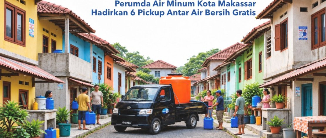 PDAM Makassar Siapkan Pickup Bertandon, Tembus Lorong Sempit Salurkan Air Bersih