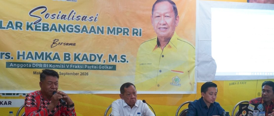Anggota DPR RI, Hamka B Kady, kembali melakukan sosialisasi empat pilar kebangsaan, Selasa, 15 September 2026. Kali ini, pesertanya adalah kepala desa se Kabupaten Gowa.