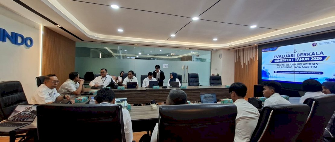 PT Pelindo Jasa Maritim (PJM) menerima pelaksanaan Evaluasi Berkala Semester I Tahun 2026 dari Kantor Kesyahbandaran dan Otoritas Pelabuhan (KSOP) Kelas II Bontang.