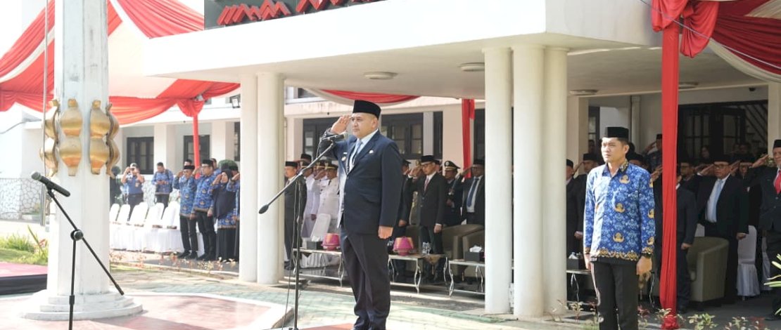 Wali Kota Makassar, Munafri Arifuddin memimpin langsung upacara peringatan Hari Kesaktian Pancasila di halaman Kantor Balai Kota Makassar, Kamis (1/10/2026).