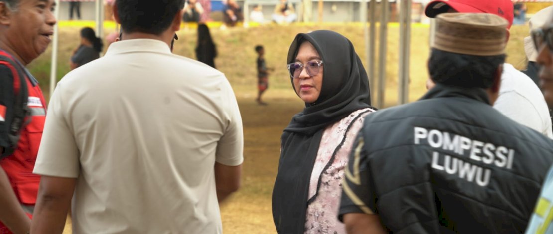 Wabup Puspawati Husler meninjau persiapan pelaksanaan Gelaran Pekan Expo K-UMKM dalam rangka memperingati Hari Koperasi Nasional (Harkopnas) ke-79 tingkat Provinsi Sulawesi Selatan yang dipusatkan di Kabupaten Luwu Timur.