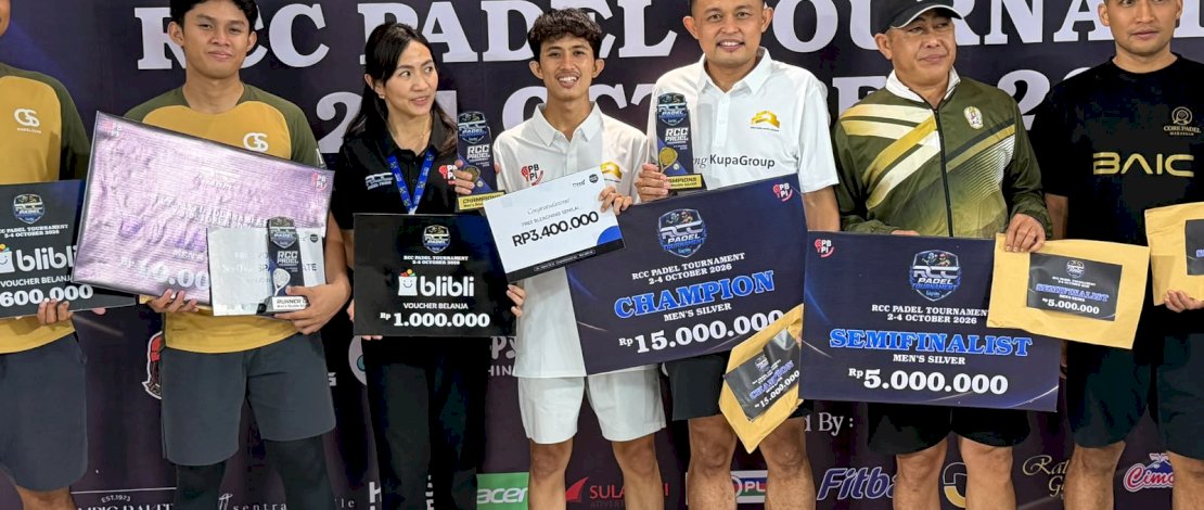 Tim Benteng Kupa Juara Men&rsquo;s Silver di Turnamen Padel RCC