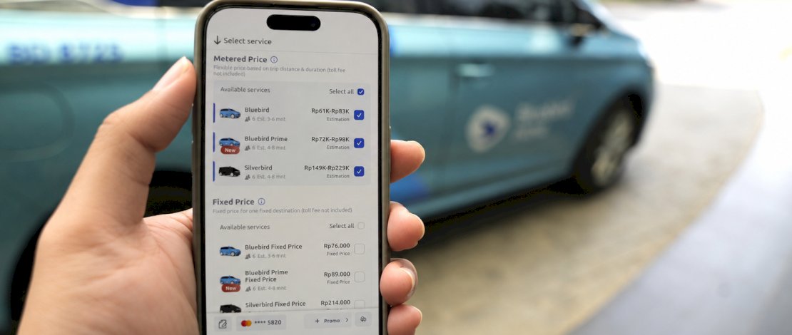 MyBluebird Perluas Layanan Mobilitas Digital, Hadirkan Multi-Select hingga Airport Transfer