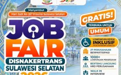 Sambut 357 Tahun Provinsi Sulawesi Selatan, Disnakertrans Gelar Job Fair 2026