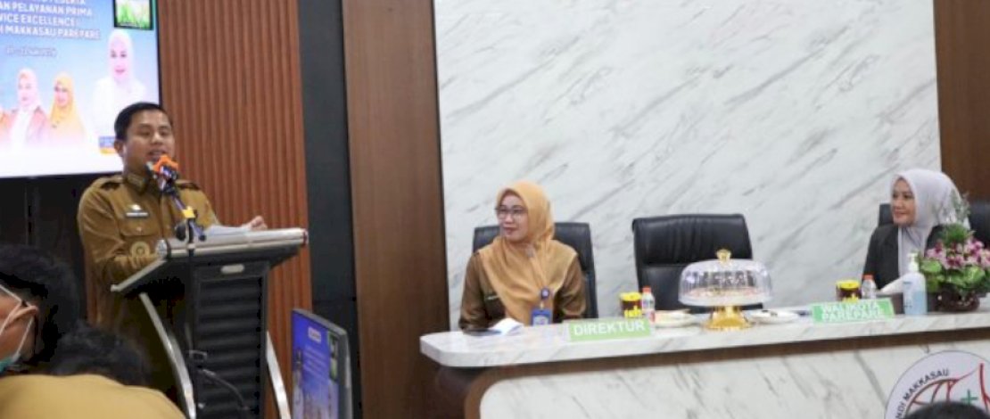 Wali Kota Parepare, Tasming Hamid, saat membuka Pelatihan Pelayanan Prima (Service Excellent) di RSUD Andi Makkasau Parepare, Selasa (21/7/2026).