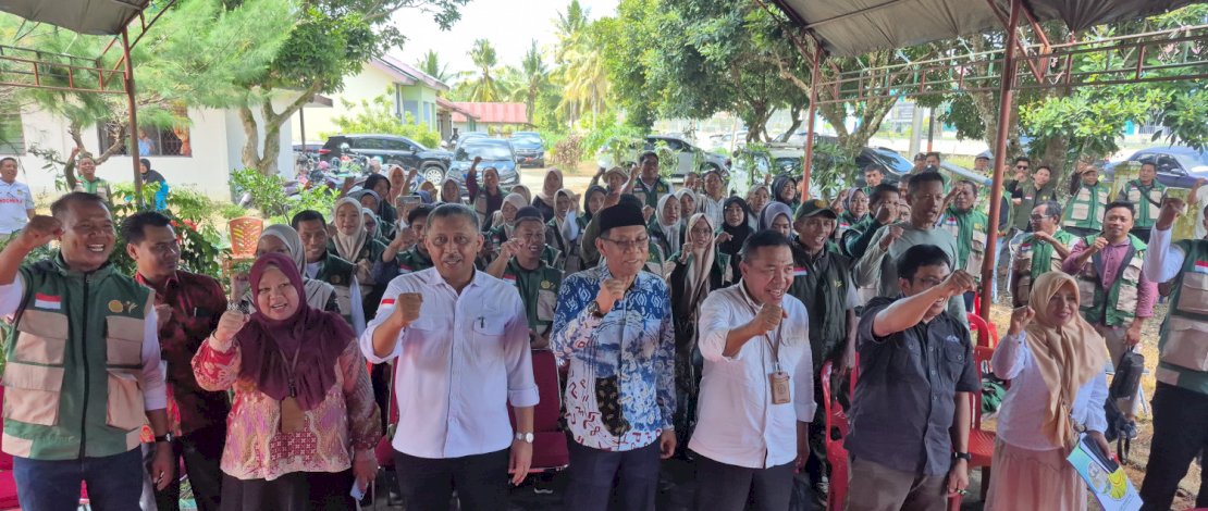 Rapat Koordinasi Swasembada Pangan yang diselenggarakan di Kantor Balai Penyuluhan Pertanian (BPP) Kecamatan Wotu, Luwu Timur, Kamis, 14 Mei 2026.