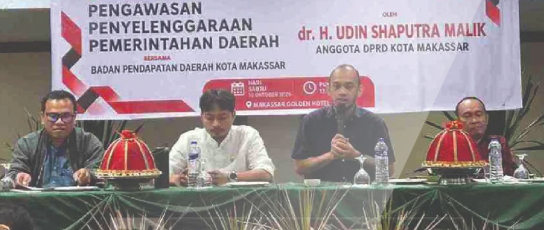 DPRD Makassar Dorong Transparansi Pendapatan Daerah, Udin Saputra Malik Tekankan Pengawasan Bapenda