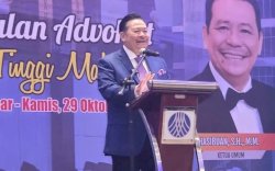 Otto Hasibuan Hadiri Pengangkatan 238 Advokat PERADI di Makassar
