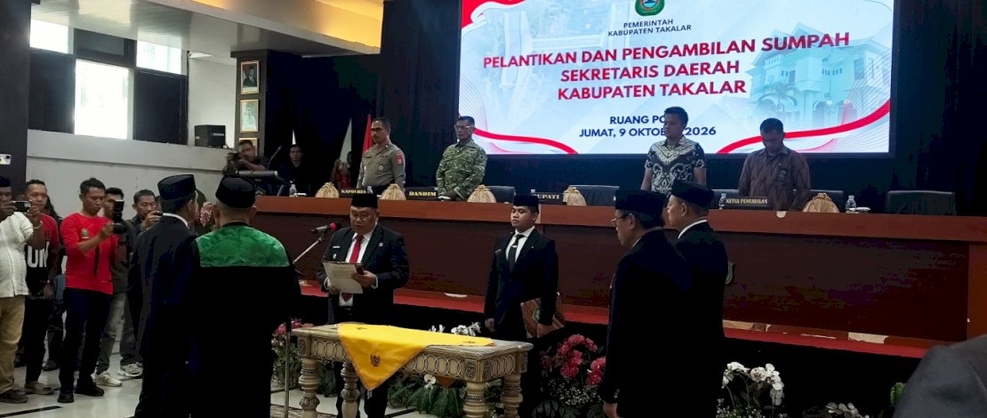 Ahmad Rivai Resmi Jabat Sekda Takalar, Daeng Manye Minta Langsung Kawal Program Prioritas