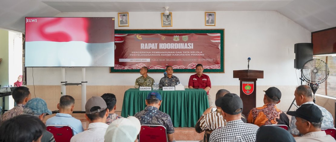 Wabup Pinrang Tekankan Kesiapan Operasional Koperasi Desa/Kelurahan Merah Putih