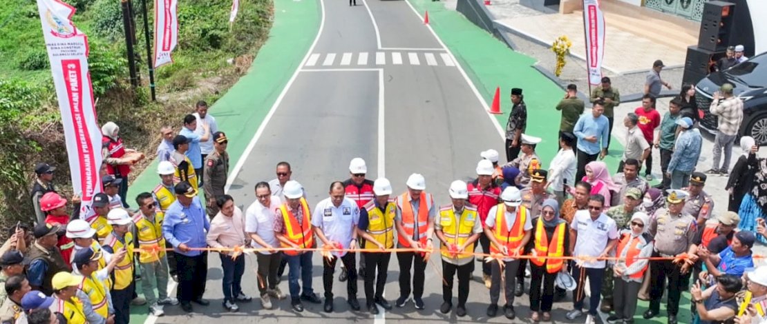 Gubernur Andi Sudirman Resmikan Jalan Paleteang&ndash;Malimpung&ndash;Kabere, Hubungkan Empat Kabupaten dan Layani Sekitar 800 Ribu Warga