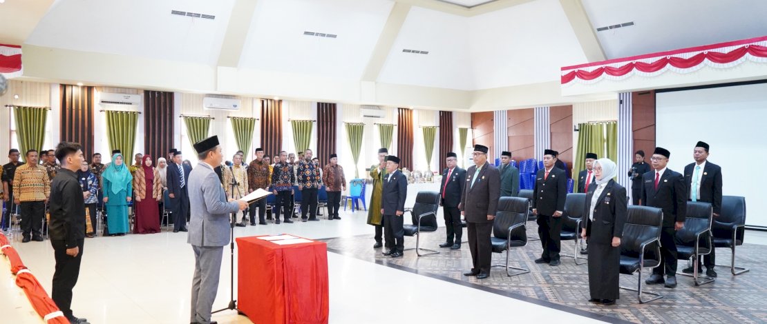 Lantik 9 Pejabat Eselon II, Bupati Luwu Utara: Jangan Ada yang Berlindung di Balik Alasan Kewenangan