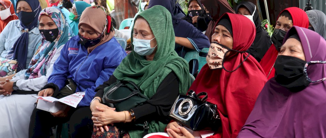 Suasana acara Perwiritan di Kecamatan Medan Kota, Kamis (19/11/2020).