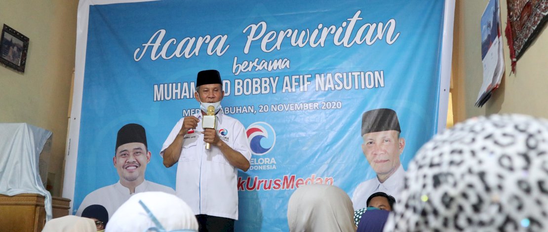 Suasana acara Perwiritan di Medan Labuhan, Jumat (20/11/2020).