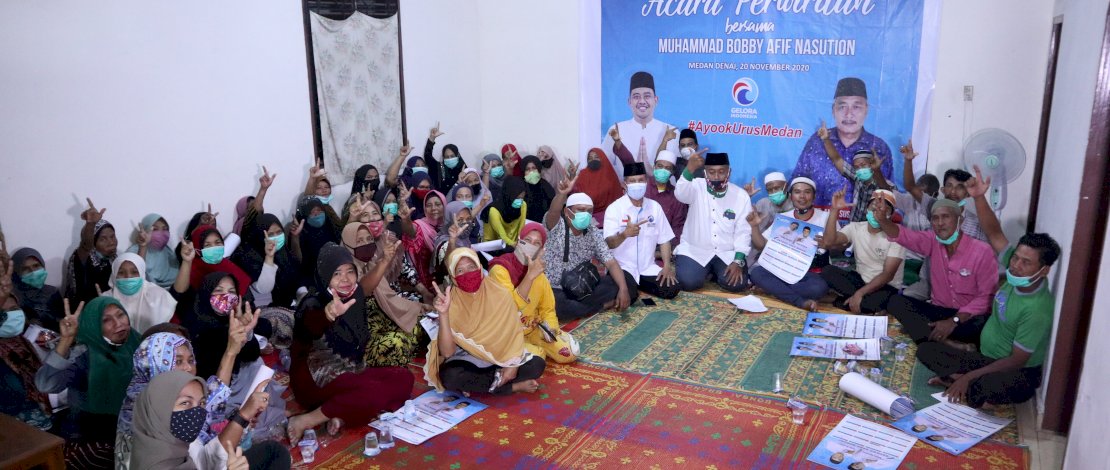 Suasana acara Perwiritan di Medan Denai, Jumat (20/11/2020).