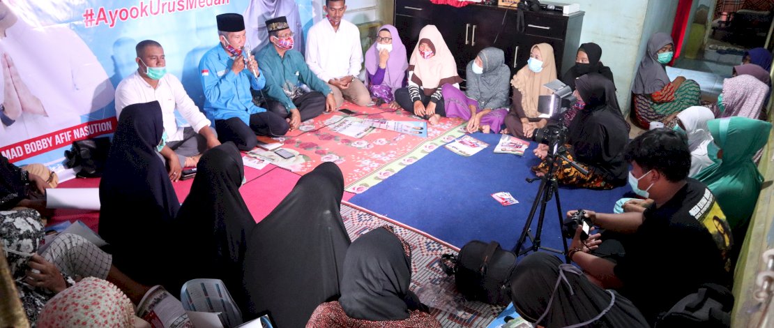 Acara Perwiritan di Kecamatan Medan Belawan, Sabtu (21/11/2020).