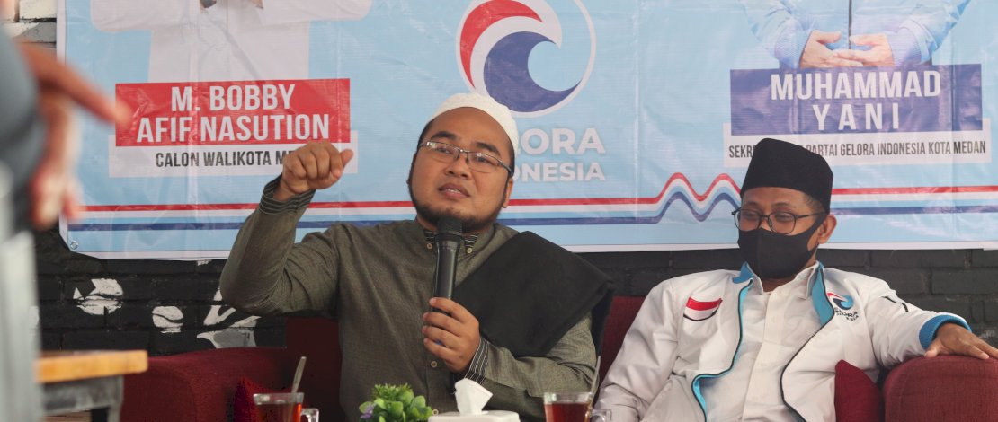 Silaturahmi Partai Gelora Kota Medan bersama ibu-ibu perwiritan, Rabu (26/11/2020).