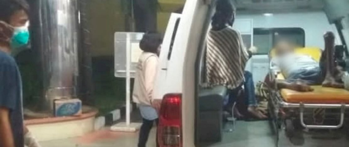 Abdullah dibawa ke RSUP Wahidin Sudirohusodo.