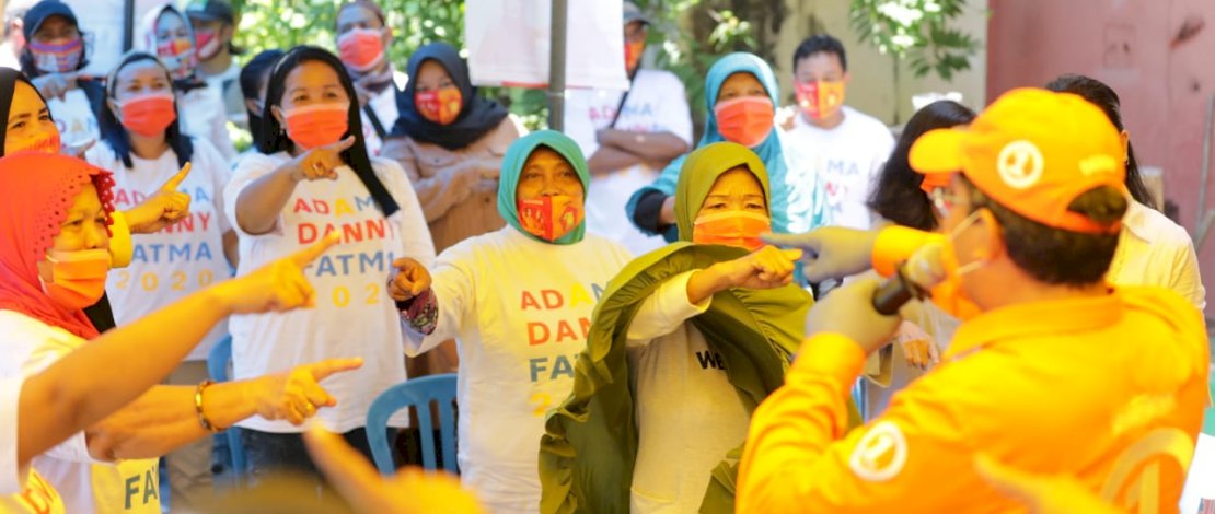 Danny Pomanto saat berkampanye di Kelurahan Melayu.