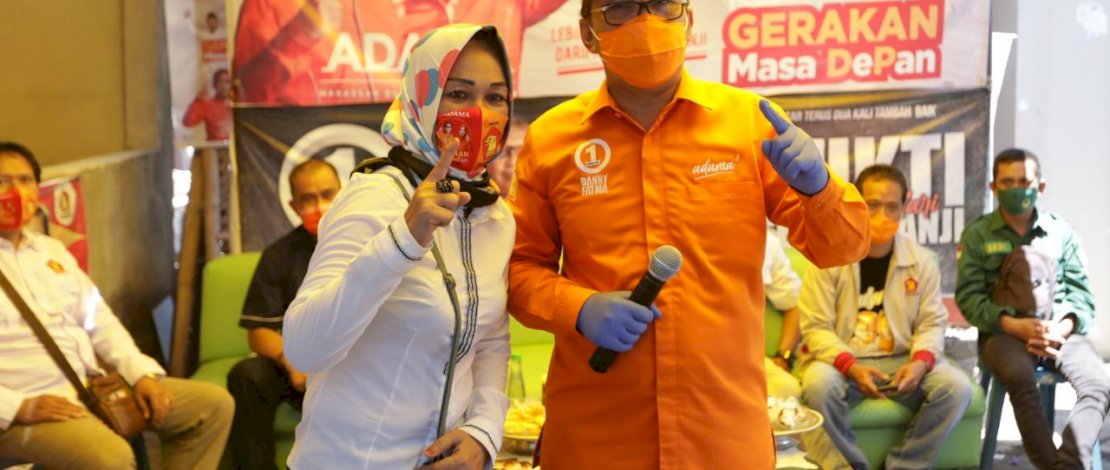 Danny Pomanto saat berkampanye di Kelurahan Melayu.