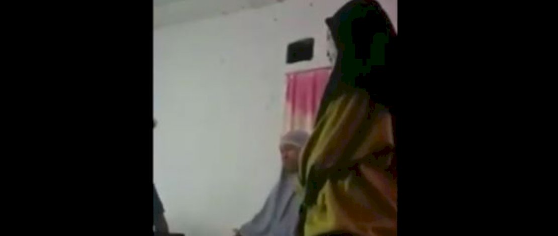 Tangkapan layar video baiat mahasiswi di Palopo.