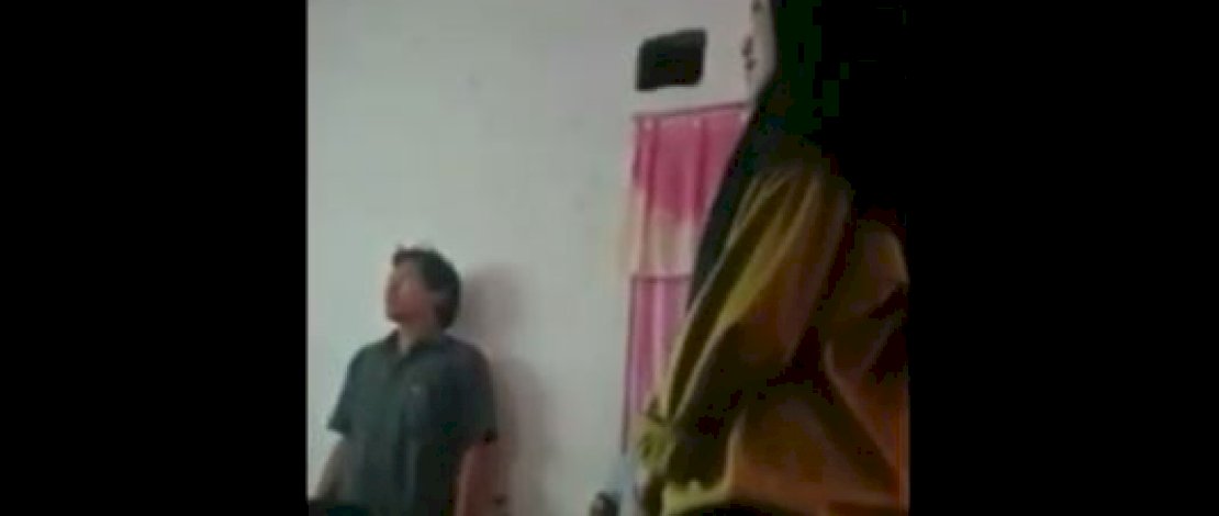 Tangkapan layar video baiat mahasiswi di Palopo.