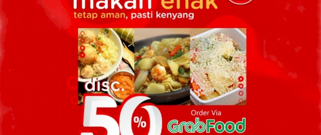 Diskon 50 persen Bakso Kepala Sapi.