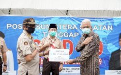 Wagub MY Terima Simbolis Bantuan Beras dari Gerakan Pramuka Kwarda Sumsel