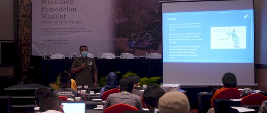 Suasana workshop pemodelan dan distribusi satwa yang digelar BBKSDA Sulsel, Jumat, (20/11/2020).