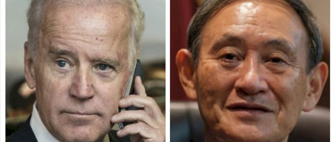 Joe Biden dan Yoshihide Suga