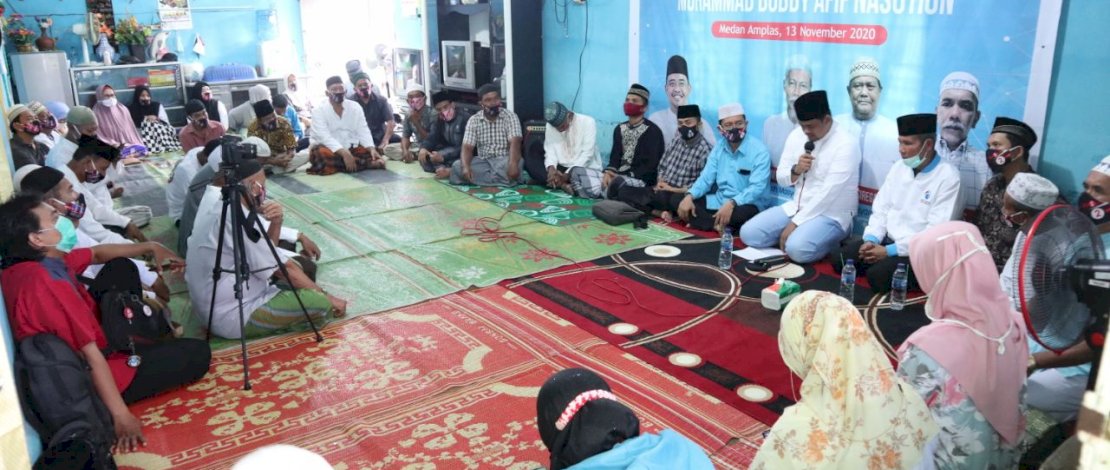 Bobby Afif Nasution menghadiri acara temu tokoh di Jalan Bajak IV, Kelurahan Harjosari II