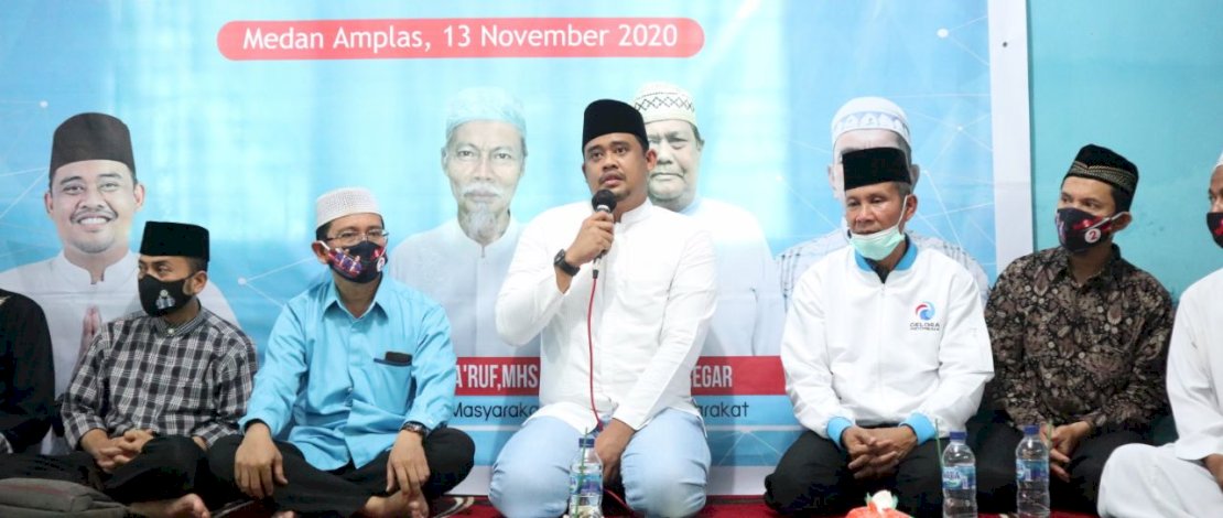 Bobby Afif Nasution menghadiri acara temu tokoh di Jalan Bajak IV, Kelurahan Harjosari II